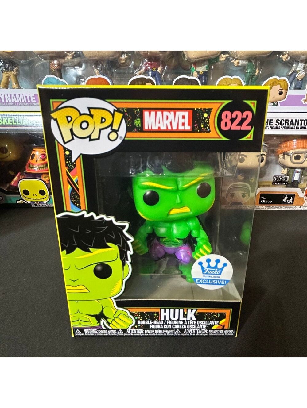 Funko Pop Marvel Hulk Black Light 822 Funko Shop Exclusive Vinyl Figure